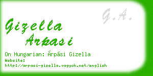 gizella arpasi business card
