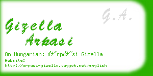 gizella arpasi business card